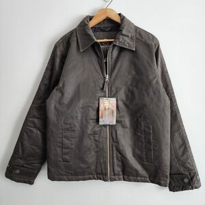 Stormtech Vintage Work Jacket Mens Medium Brown DMS-2 Quilted Lined Chemco Barn